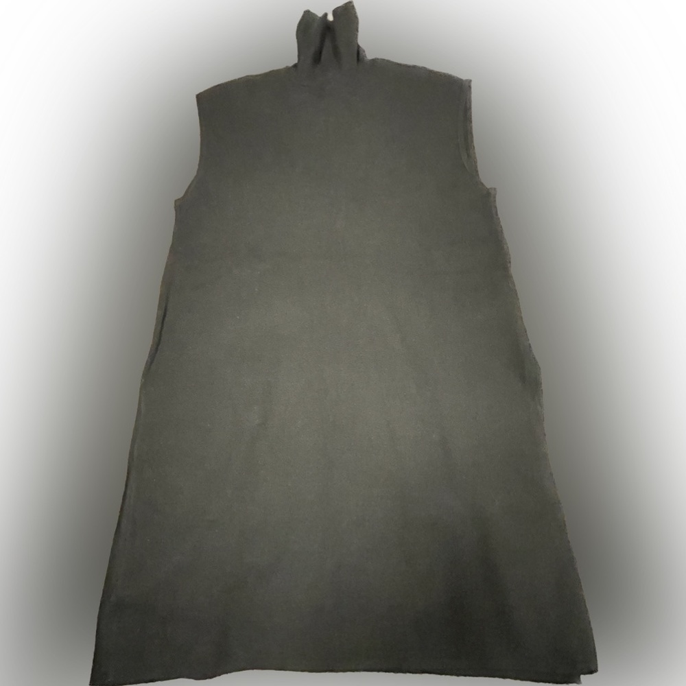 H&M black sleeve less side slit turtleneck dress/tunic.